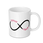 Forever Friends Mug, Best Friend Gift, Friendship Mug, Personalized Mug, Infinity Symbol, Custom Bestie Present, Long Distance Friendship - Tawshia